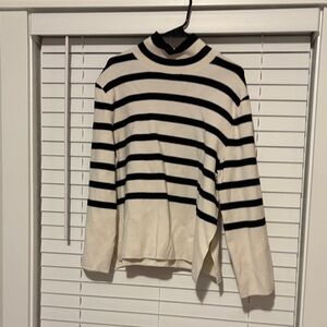 H&M Black and White Striped Sweater